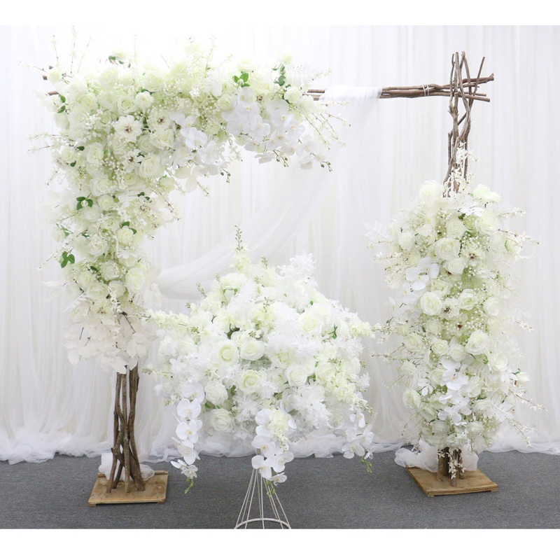 A7592 White Series Weddubg Flower Arrangement Evebt Arch Hanging Floral