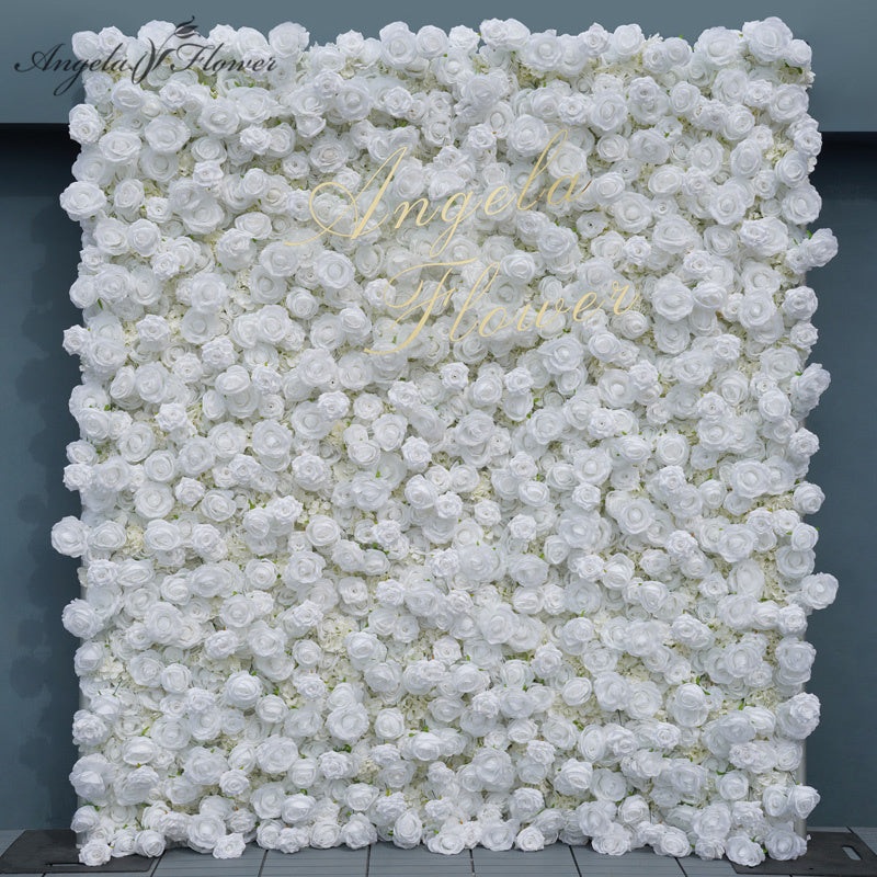 A7652 Pure White Hydrangea 5D Cloth Flower Wall Wedding Backdrop Decor Props
