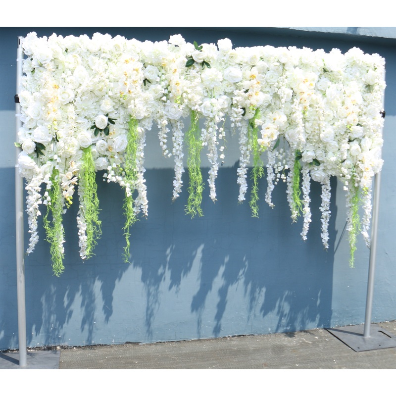 A7790 White Hang Floral Wall Wedding Backdrop Decor Party Prop