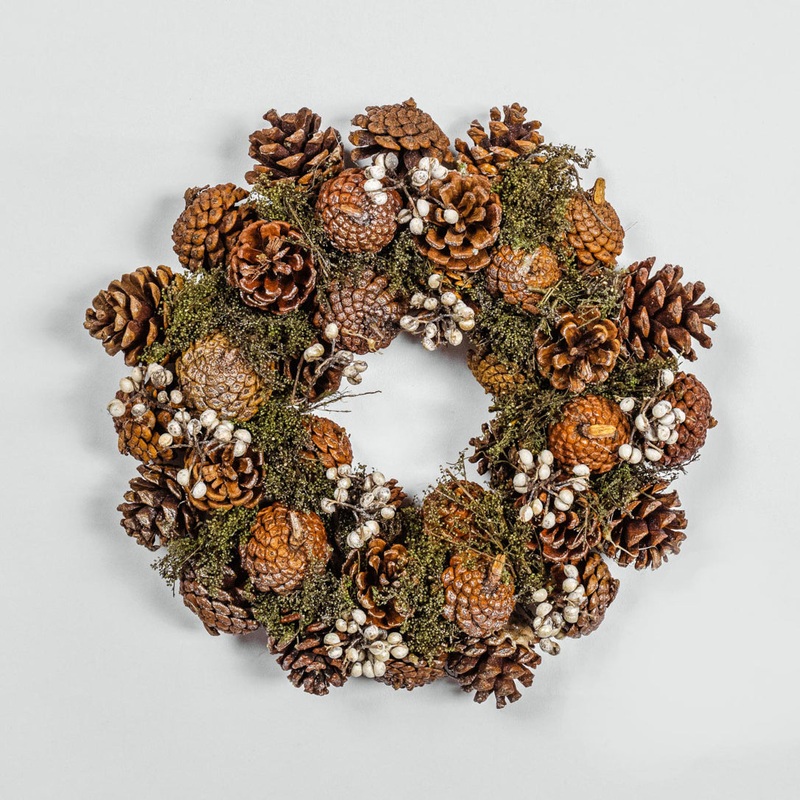 Autumnal Pine Cone Wreath