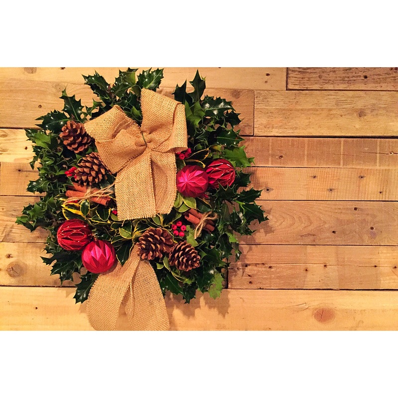 Traditional Hessian Christmas Wreath
