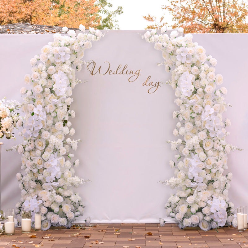 Wedding floral arrangement stage party horn arch decor A082 A7152 A4764 A4965 A7695