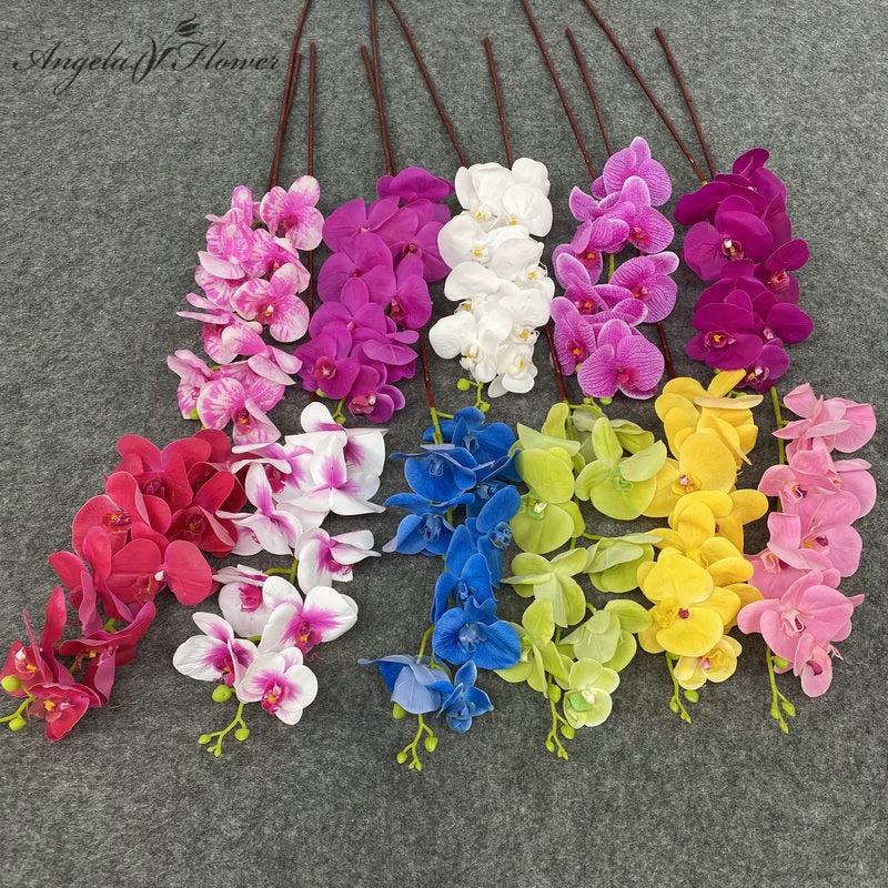 A4345 10pcs/lot 102cm 7/9  Head Orchid Wedding Bouquet Arrangement Material