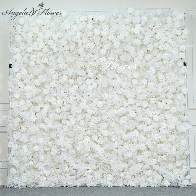A7746 White foggrass rose cloth rolled wall fabric wall Party wedding background