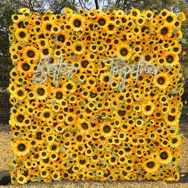 A7760 Yellow Sunflower 5D Cloth Flower Wall