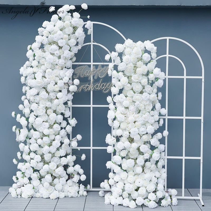 A7766 White Rose Floral Arrangement Wedding Background Decorative Floor Flower