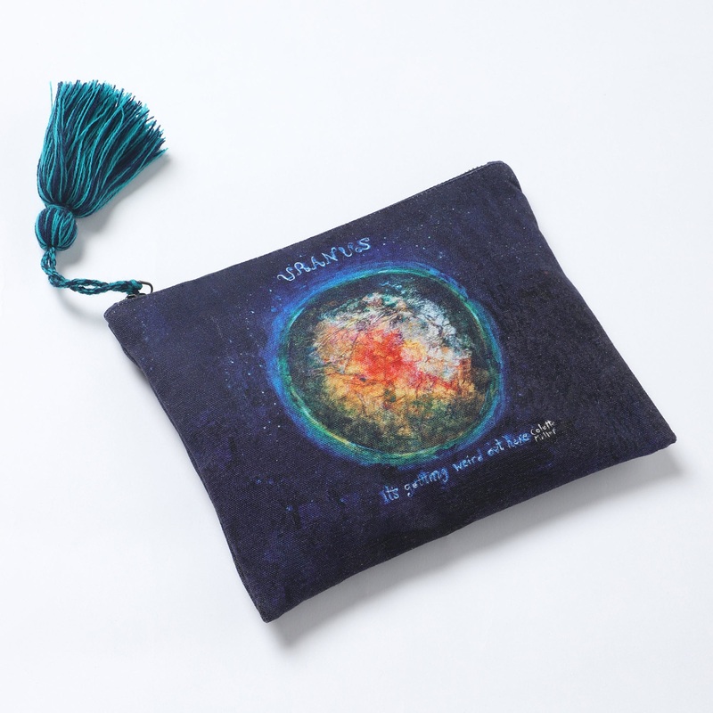 Colette Miller It’s Getting Weird Out Here Print Travel Pouch