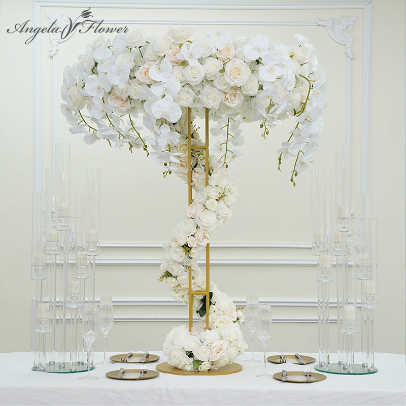 White Floral Arrangement Wreath Wedding Table Stand A209 A4411 A7669