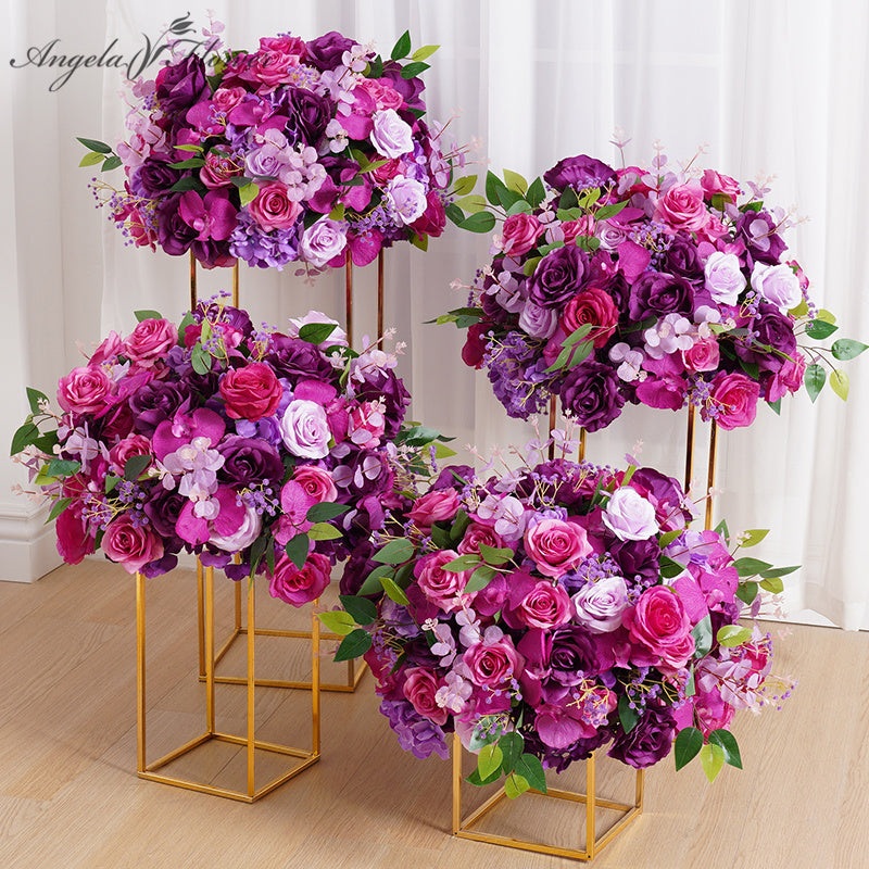 A7789 40cm Purple Pink Flower Balls For Table Centerpieces