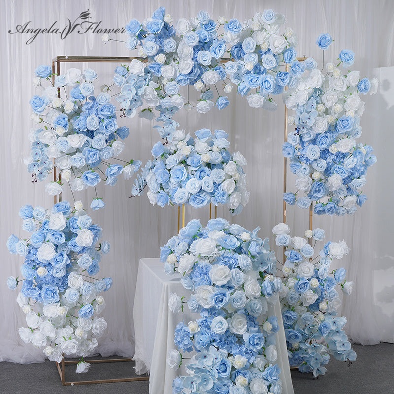 A7803 Wedding Backdrop Arch Deco Hang Floral Arrangement Sofa Table Runner