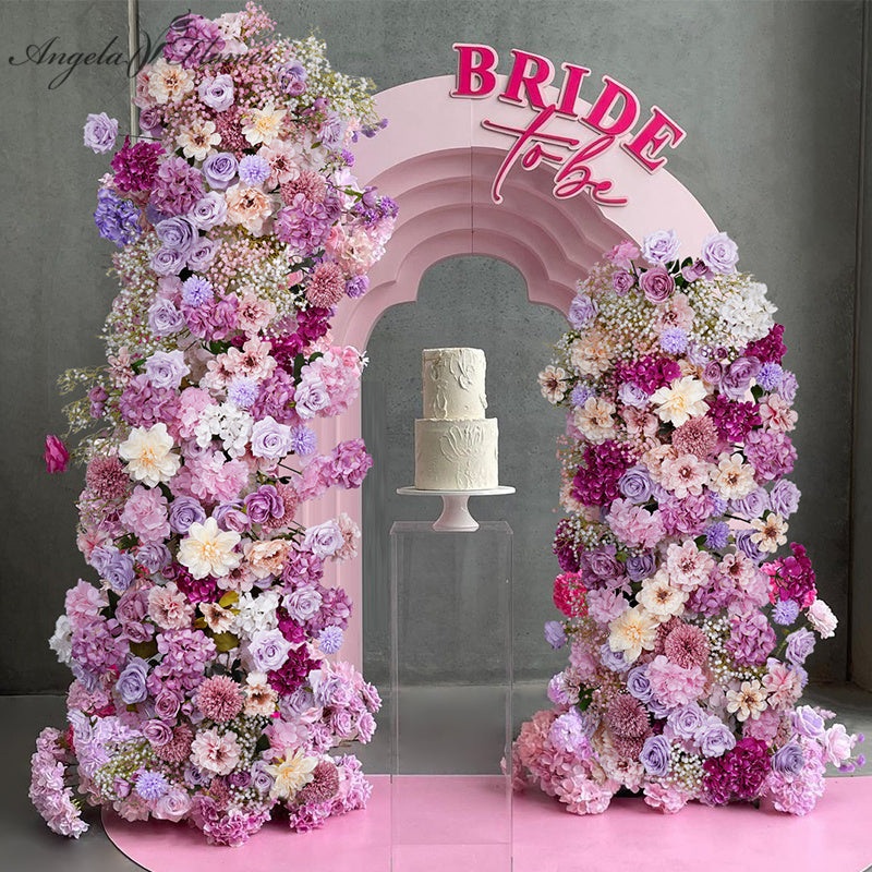 A7807 Babysbreath Wedding Backdrop Arch KT Board Decor Floral Arrangement