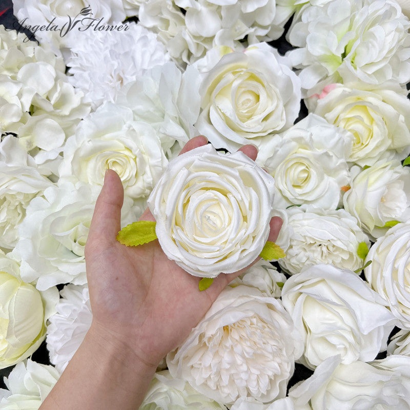 100Pcs White Artificial Flower Heads Floral Arrangement Materials  A1111