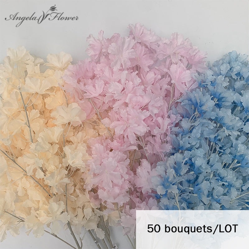 50pcs/lot Cherry Blossom Artificial Flower Home Decor A7449