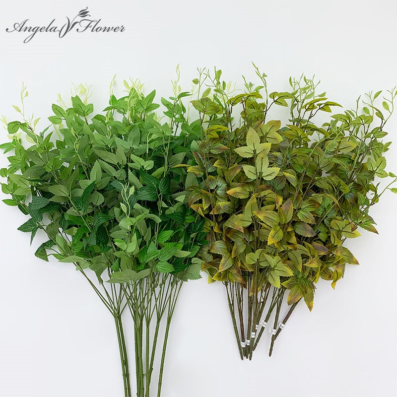 A9898 Artificial Green Plant Leaves Wedding Flower Arrangement Accessories