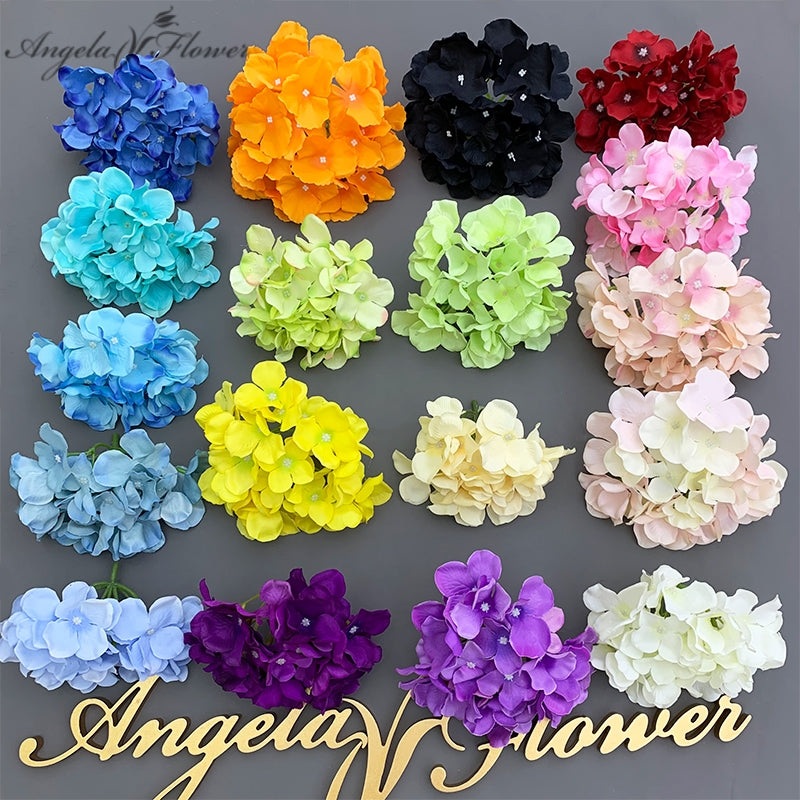 A1021 100Pcs Artificial Hydrangea Flower Head Wedding Decorations