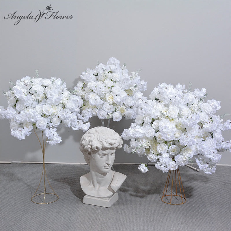 A2034 A8305 White Cherry Blossom Rose Wedding Flower Ball Centerpiece