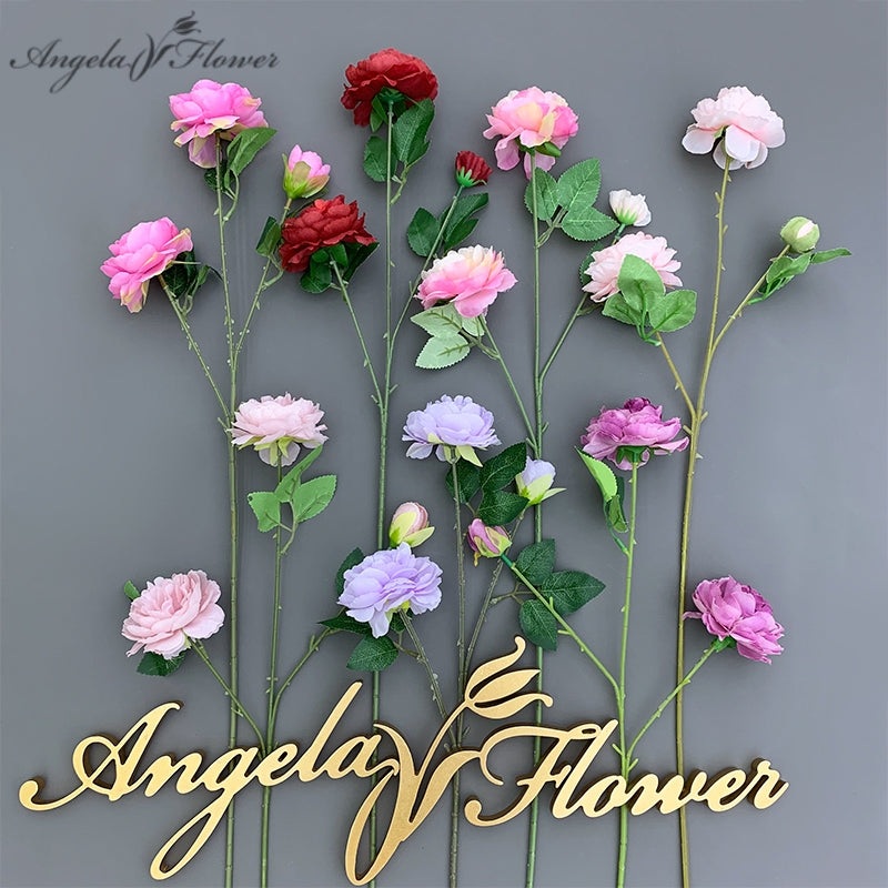 A2756 50Pcs 3 Heads Peony Wedding Flower Ball Centerpiece Material