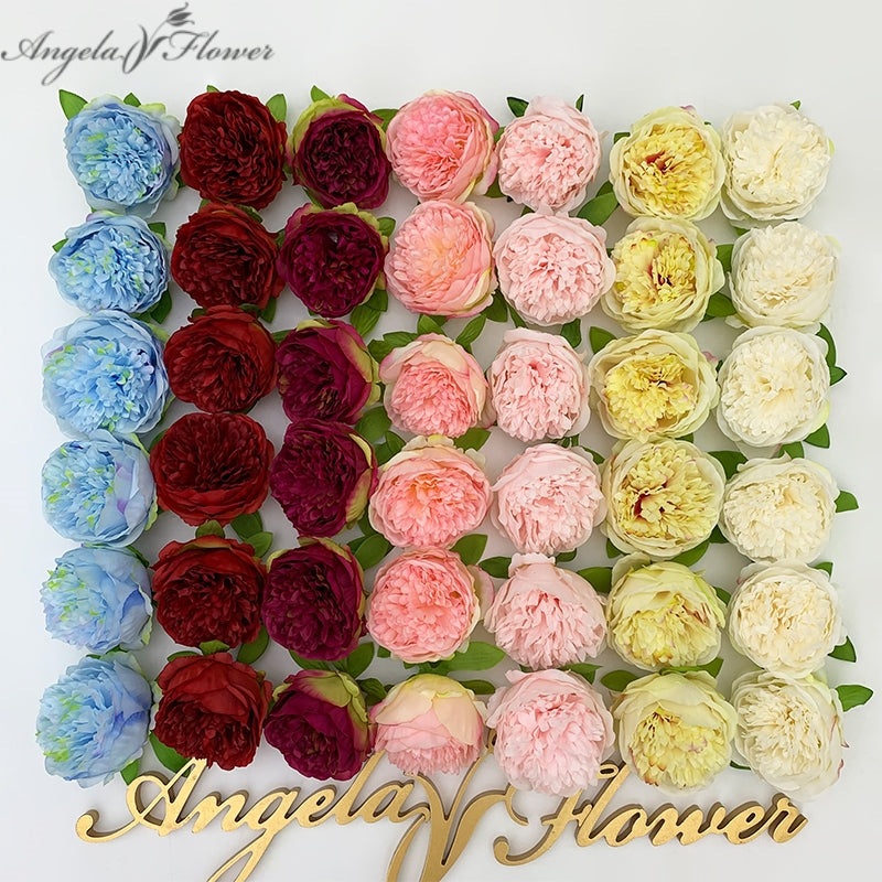 A4211 100Pcs Artificial Peony Flower Head For Wedding Flower Arrangements Material