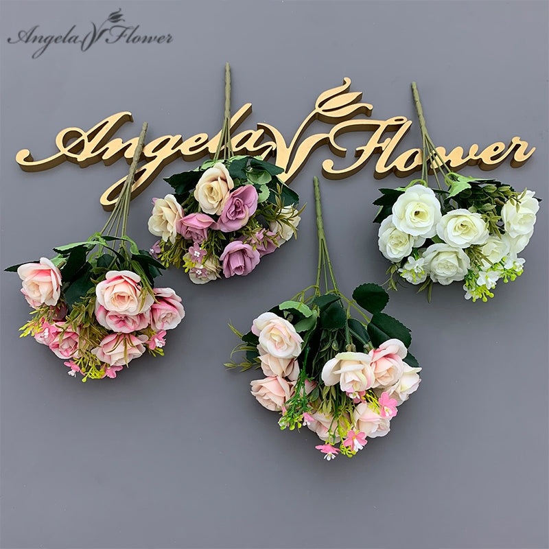 A5109 20 Pcs Artificial Rose Flower Branch Wedding  Arrangement Floral Accessories