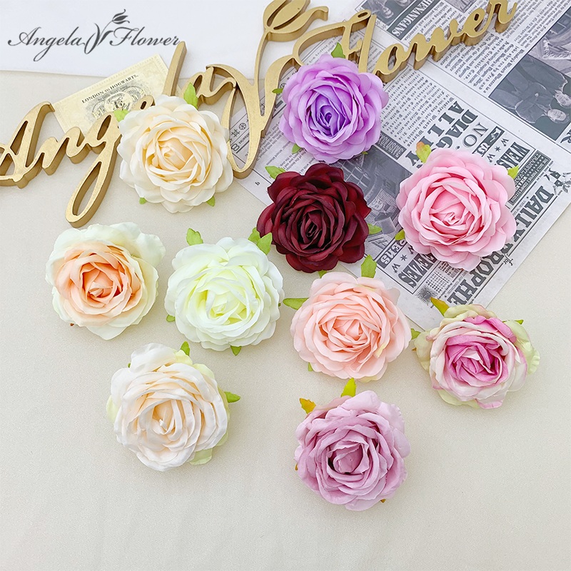 100 pieces/batch of artificial silk 9cm rose head DIY floral material A4469