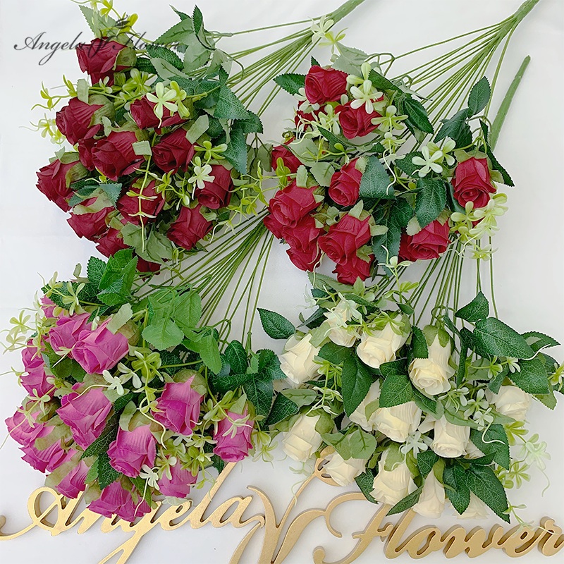 20 pieces/batch of 52cm silk rose bouquet flower arrangement accessories A8102