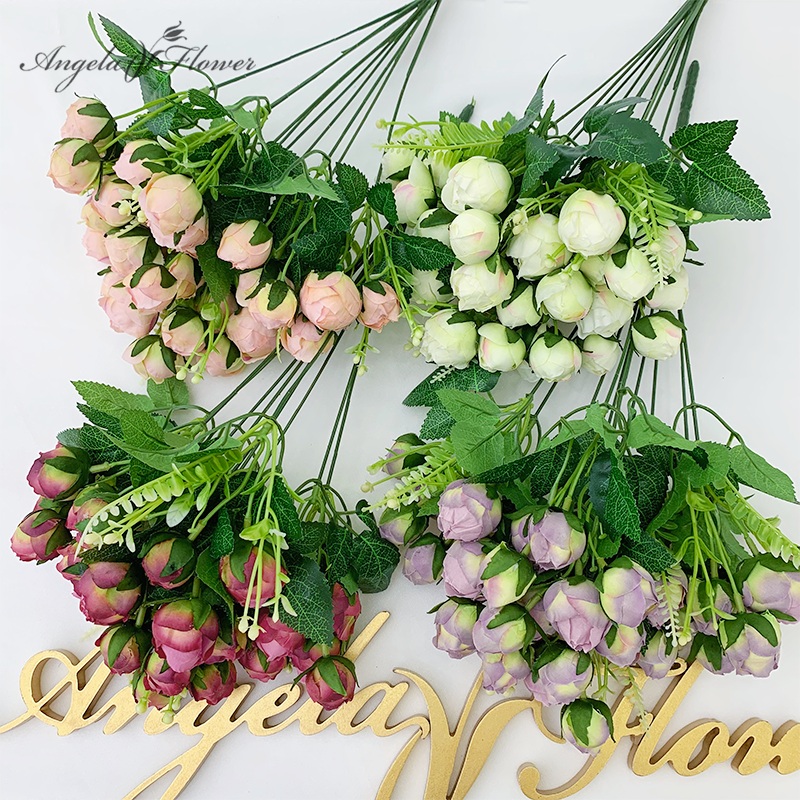 30 pieces/batch 45cm 30 head silk rose artificial bouquet material A8102