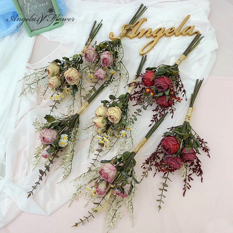 30 pieces/batch of artificial rose bouquets DIY floral material A8349