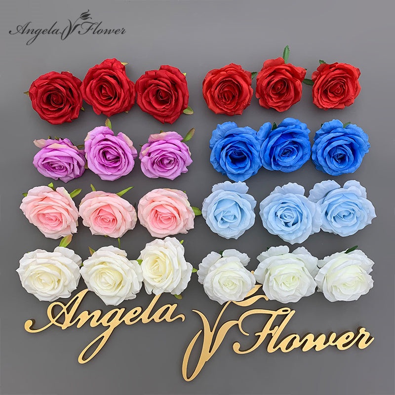 A1024 Silk Rose Simulation Fake Flowers Head Wedding Floral Accessories