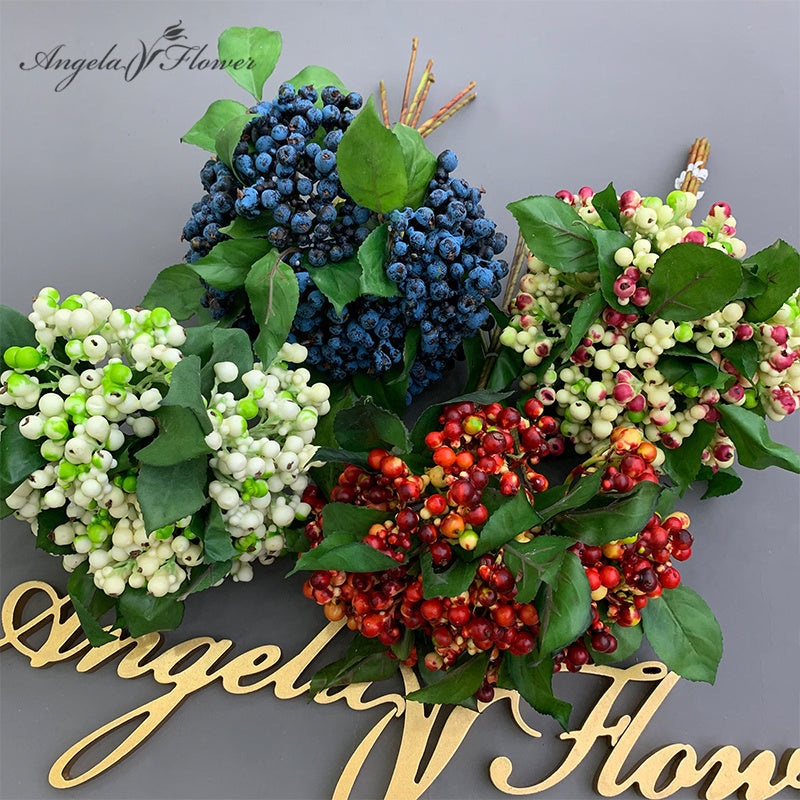 A2217 50pcs Simulated Berry Lover’s Fruit Fake Flowers Wedding Floral Accessories