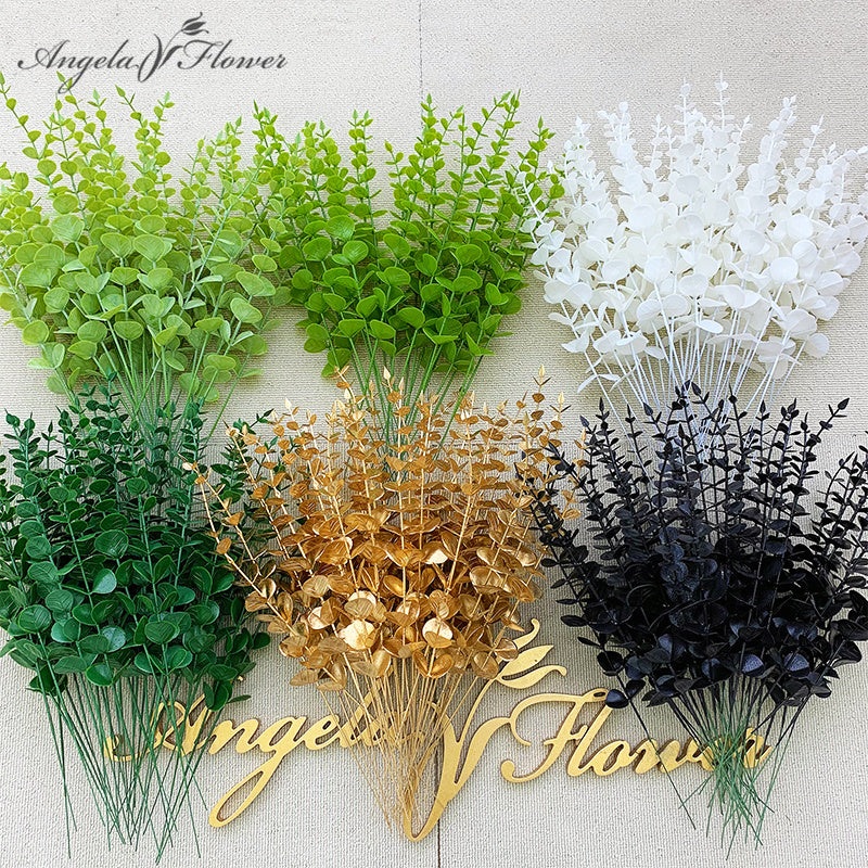 A4036 100pcs/lot Artificial Eucalyptus Leaf DIY Wedding Floral Arrangement Material