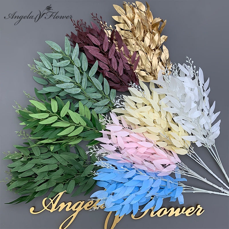 A4598 50pcs/lot Willow Leaves Wedding Flower Arrangement Accessories