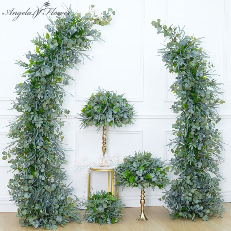 A8789 Outdoor Wedding Backdrop Horn Arch Decor Floral Arrangement