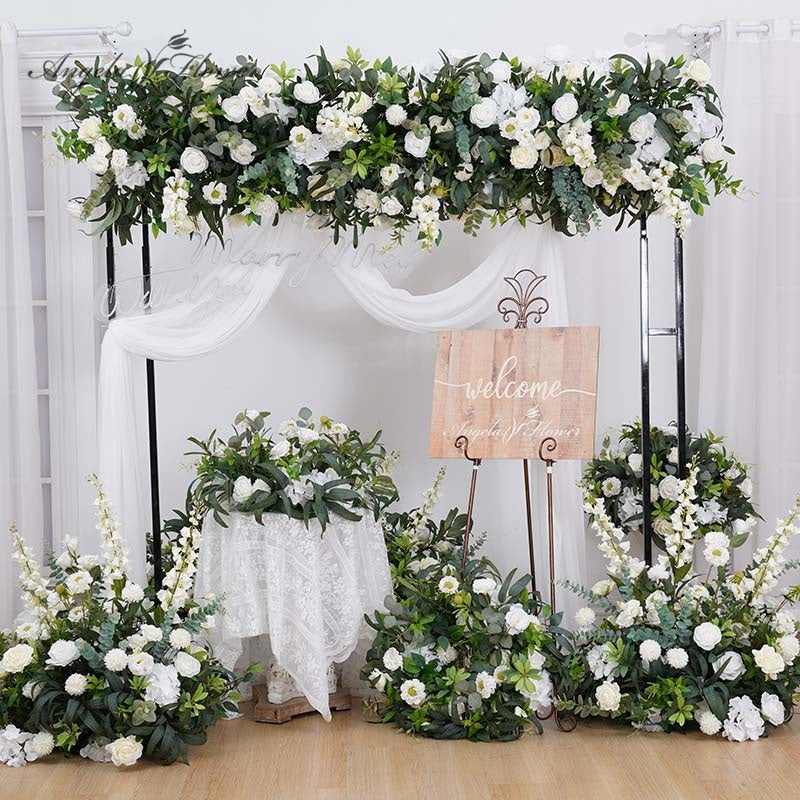A8807 Mori Hyacinth Rose Greenery Floral Arrangement Decor Fireplace Wedding Frame Props