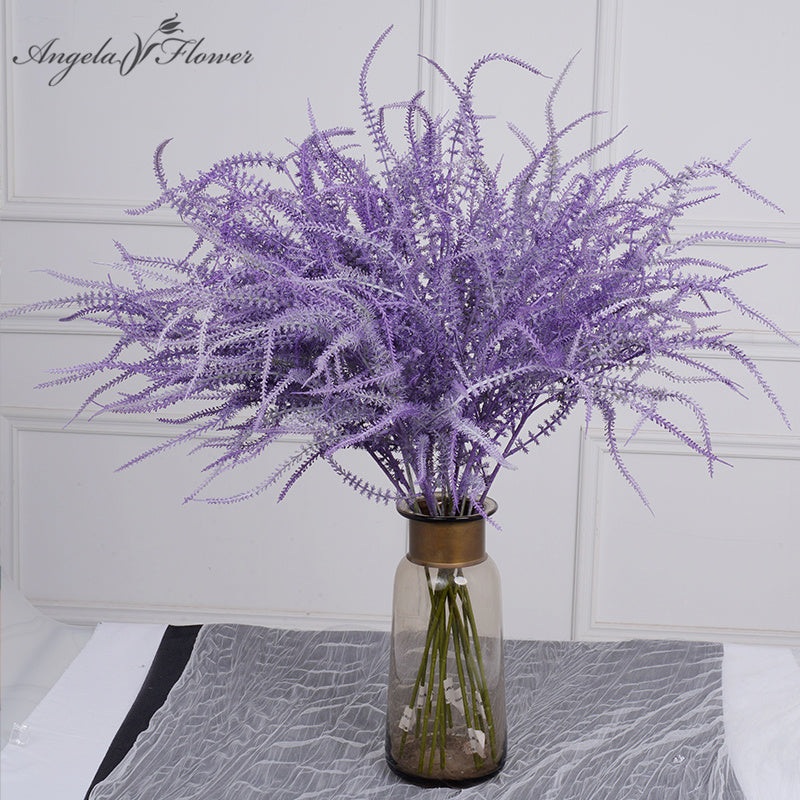 A2004 30pcs Artificial Flower Branch White Purple Wedding Floral Arrangement Material