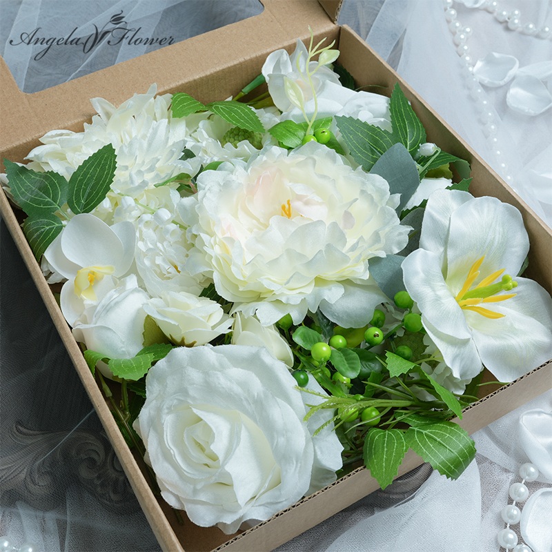 A8624 1 Box of Different Kinds of White Flowers Wedding Accessories