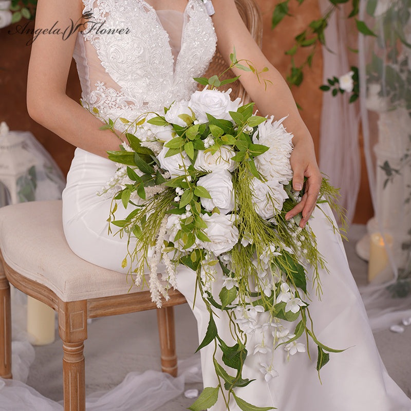 A8624 White Series Bridal Bouquet Wedding Floral Arrangement