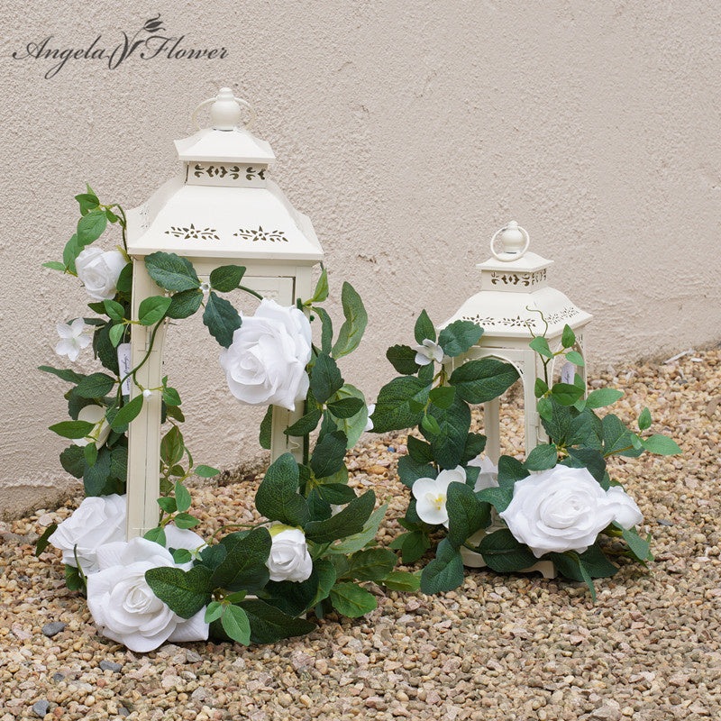A8624 White Series Green Plants Vine Decor Light Stand