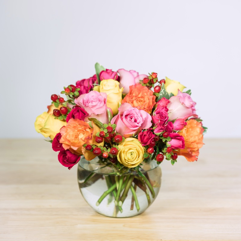 Rose Sorbet Bubble Bowl-Standard & Deluxe (As Shown) & Premium