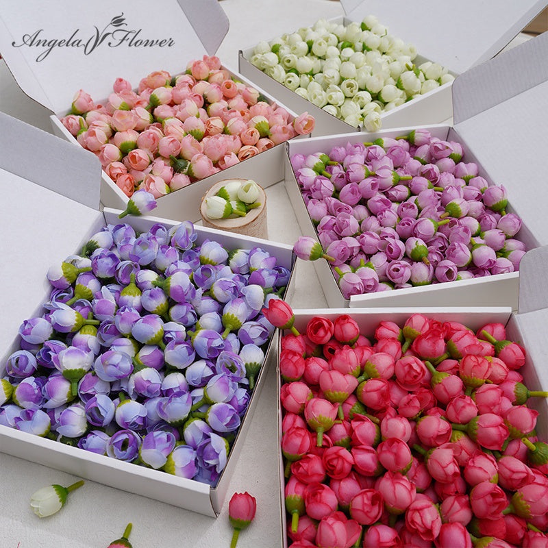 A1743 500pcs Mini Rose Bud Flower Head Wedding Floral Arrangement