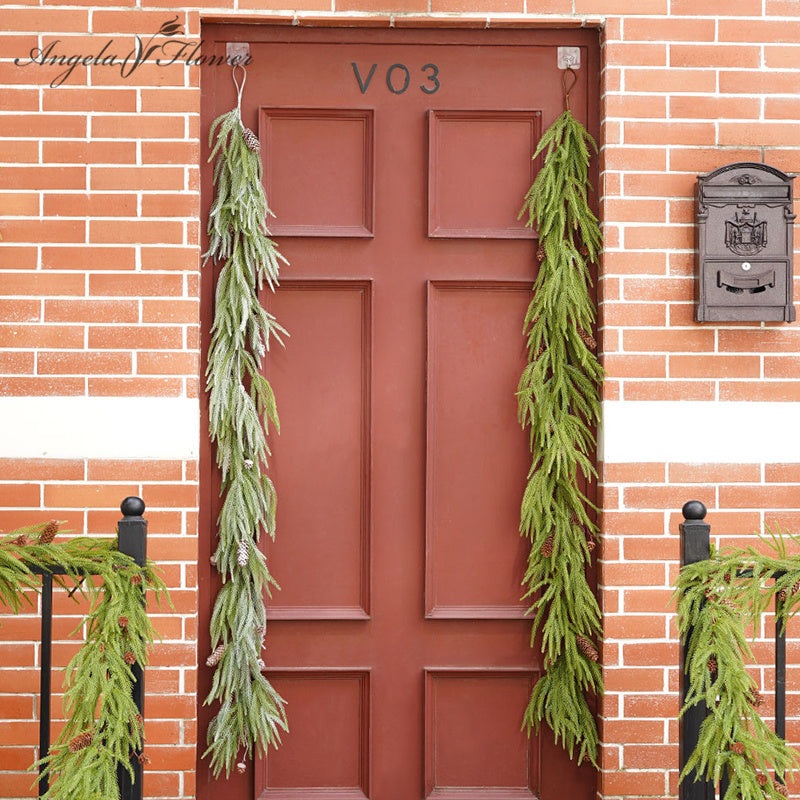 A207623+207622 180CM long pine cones pine needles rattan Christmas decoration