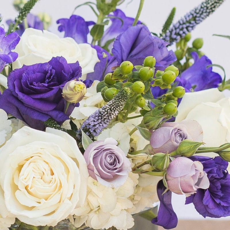 Designer’s Choice Arrangement – Purple and White