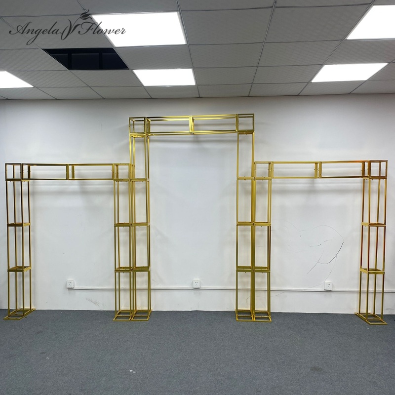 New Metal Iron Arch Wedding Backdrop Square Frame Event Party Stage Props