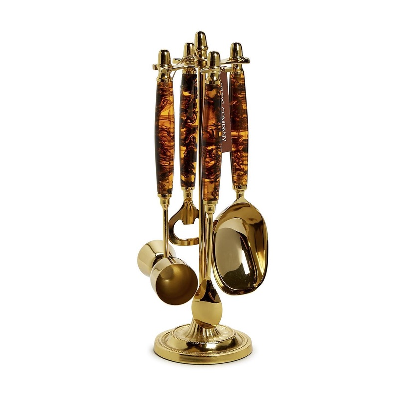 Two’s Company Tortoise Print Bar Set