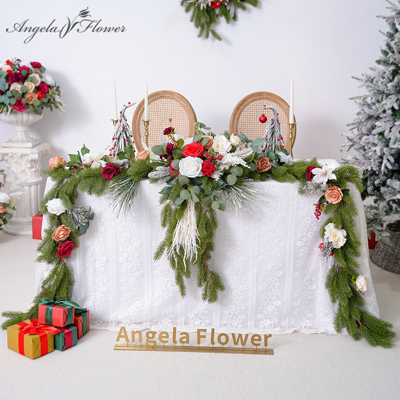 A866220 9.02ft Christmas Series Green Plant Vine Table Flower Garlands