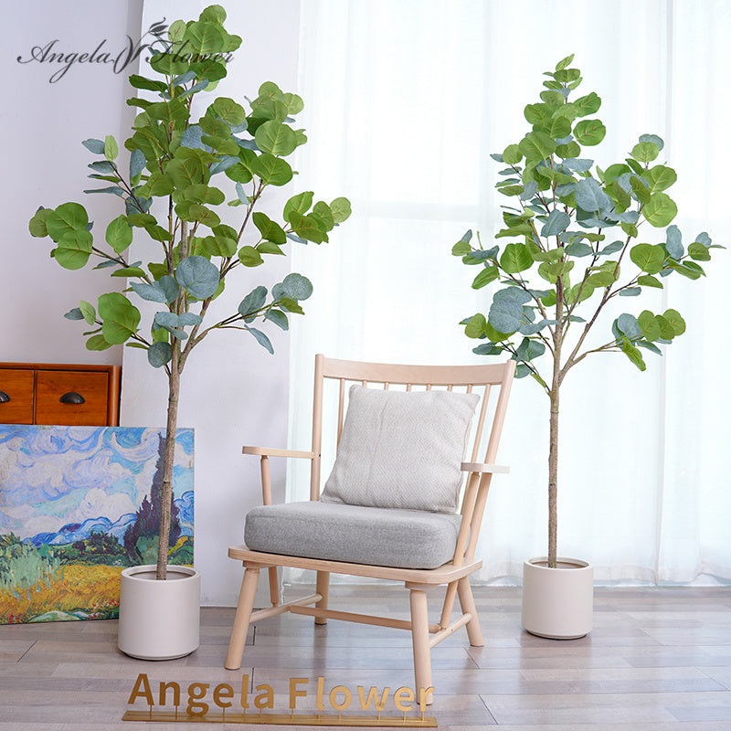 A203765 5.87ft Artificial Real Touch Simulation Floor Plants Eucalyptus Tree Green Plant