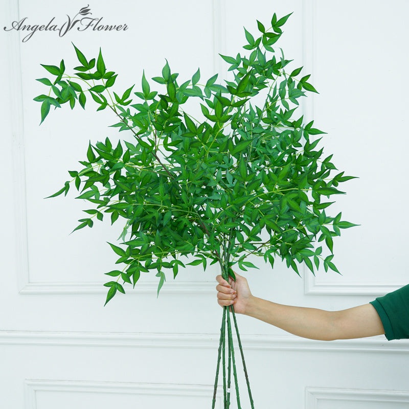 A1803 10pcs/Lot 126cm Green Leave Wedding Floral Row Material