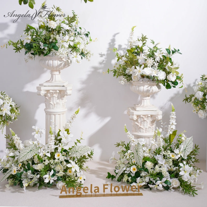 A869717 White Series Floor Flower Row Wedding Event Props