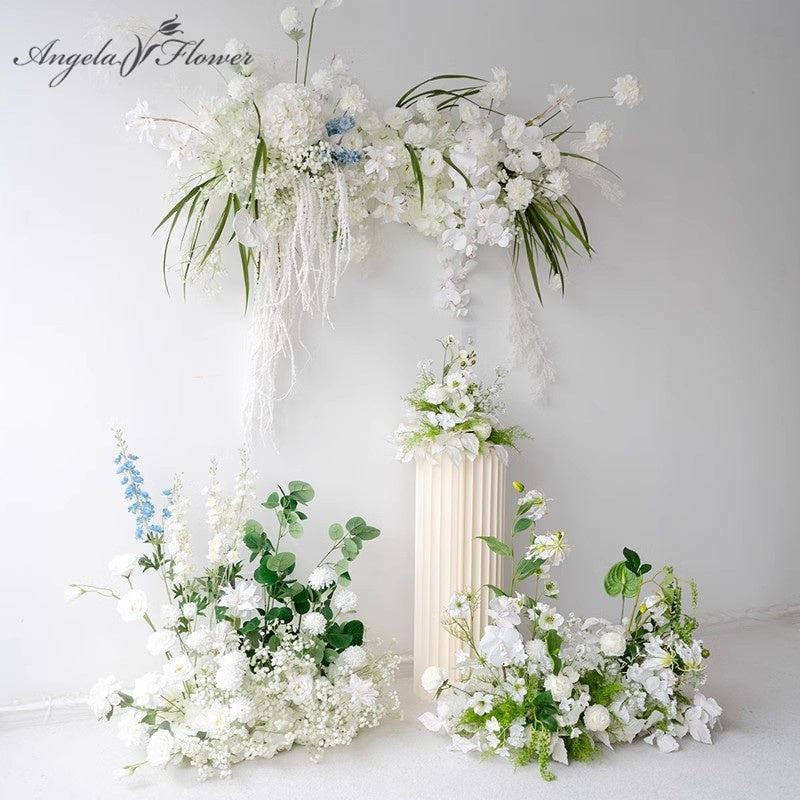 White Green Hang Flower Wedding Floor Floral Props Table Decoration