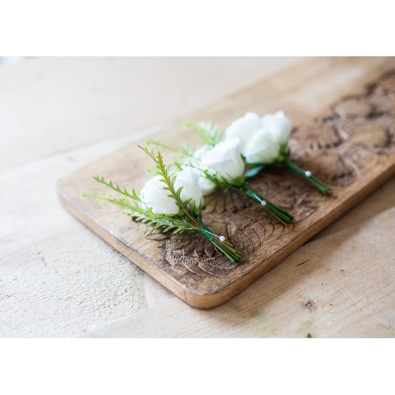 Whites and Green Gentleman’s Buttonhole