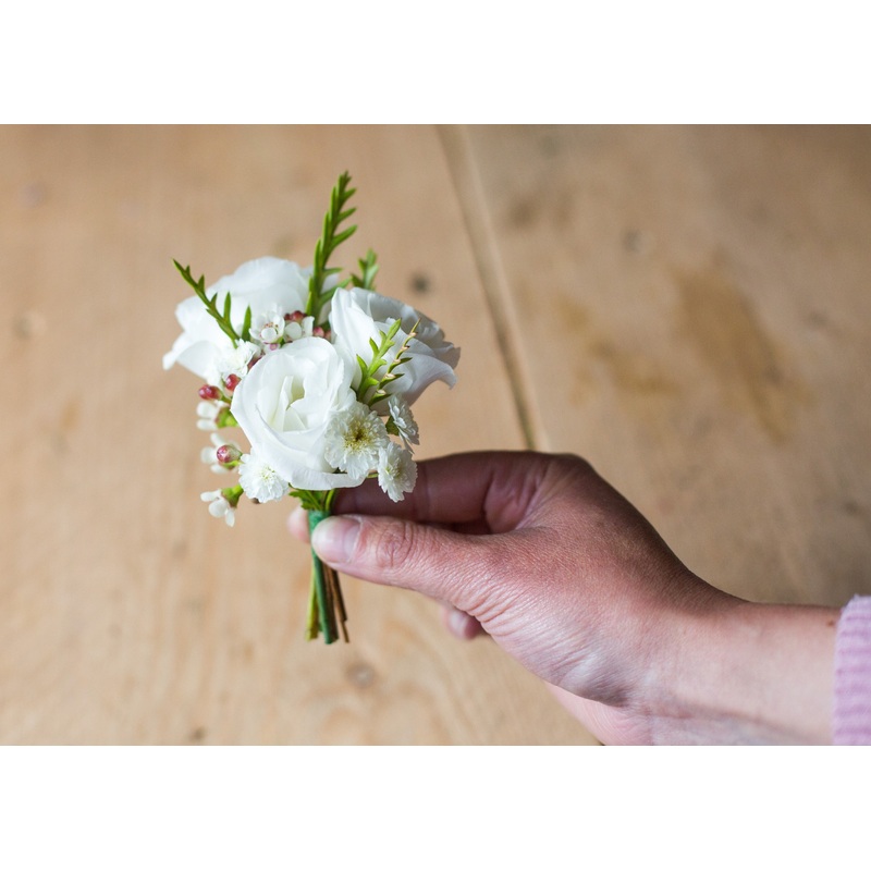 Whites and Green Ladies Corsage